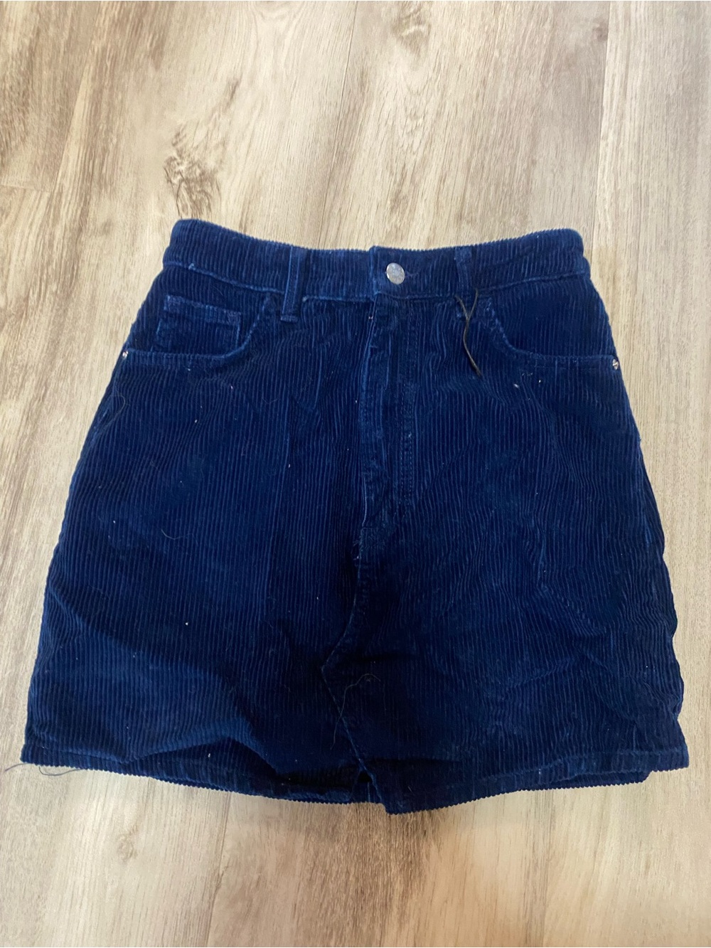 Zara TRF blue corduroy mini skirt- NWOT
